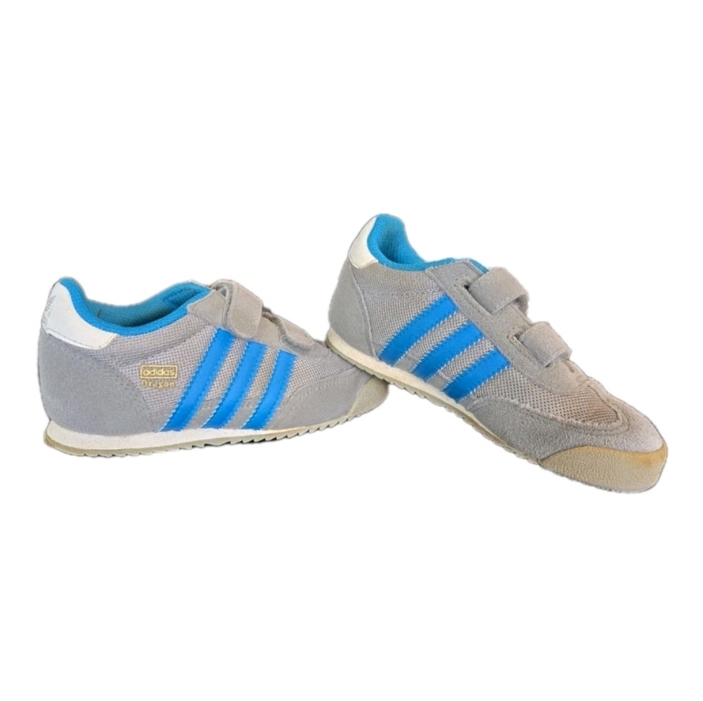 Adidas Dragon CF K Toddler Shoes Size 9K Grey Blue Retro Sneakers D67708